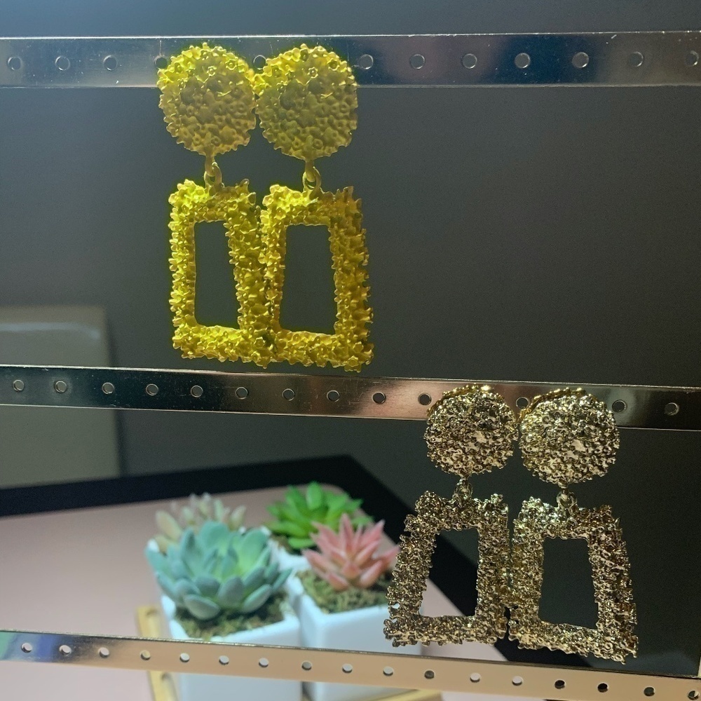 SALE💚 any 3 for $18 💚 Gold and Yellow Statement PomPom Earrings